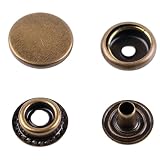 [FUPUTWO] ジャンパーホック メタルボタン 15mm DIY ドットボタン レザークラフト (ブロンズ100個セット)