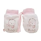 FEITONG Newborn Baby Boys Girls Cartoon Anti Scratch Mittens Soft Rope Thickness Gloves by FEITONG