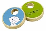 SugarBooger Wooden Shaker Baby Rattle, Blue and Green [並行輸入品]