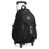 ZIRANYU　キャリーバッグ　スーツケース　かわいい　子供　キッズ　3色　通学・旅行・キャンプ (ブラック)