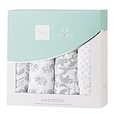 エイデンアンドアネイ おくるみ × tea collection コラボ ブランケット スワドル ギフト 出産祝い （カラー：savanna animals） TC2002 Aden+Anais [並