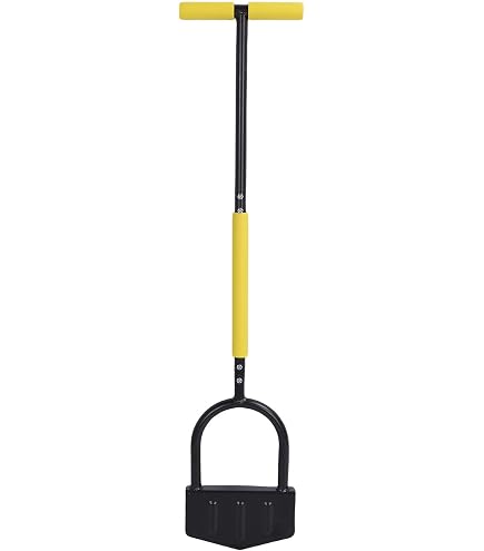 BARAYSTUS Adjustable Height Manual Lawn Edger – Half Moon Saw-Tooth Blade, Steel Hand Edger Tool For Garden Borders & Walkways