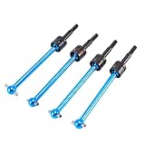 Sahkgye タミヤDT03TT02B TT-02B RCカーアップグレードパーツアクセサリー用4個メタルユニバーサルドライブシャフトCVD（64Mm）