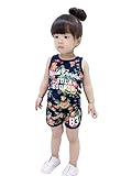 [FERE8890] 子供 二点セット ベスト ショートパンツ 花柄 夏 サマー 韓国スタイル 薄手 柔らか 可愛い 丸襟 上品 簡約 カジュアル プレゼント 彩色 13# 適合身長110～120cm