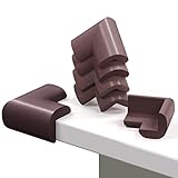 BAGERLY コーナークッション コーナーガード 粘着力が抜群 ケガ防止 家具の角クッション (ブラウン)