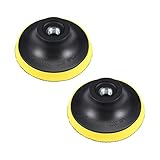 uxcell ポリッシャー バフ ポリッシャー用 研磨バフ 外径80mm 厚さ5mm M10めねじ 最大RPM12000 ポリッシャーサンダーパッド 2個入り