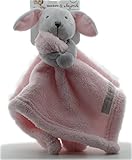 Bunny Security Blanket (Pink & Gray) by Blankets and Beyond