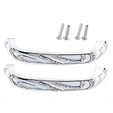 SODIAL(R)2xクリスタルガラス　亜鉛 合金アーチキャビネット 引き出しドア　プルハンドル 96mm