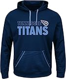 Titans NFLメンズDL Stuntプログラム長袖プルオーバーパーカーnavy-coastalblue Small