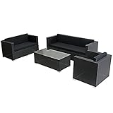 人工ラタンソファ 黒 3人掛け1脚 2人掛け1脚 1人掛け1脚 テーブル1台 シングルソファ ラブソファ トリプルソファ 3P2P1P 籐 家具 インテリア リビング sofa ソファー 椅子 チェア 南国 アジアン リゾート ホテル ベラ