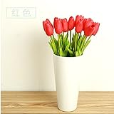 LuxBene（TM）10PCSミニチューリップの花レアルタッチウェディングフラワー造花シルクフラワーホームデコレーションC5