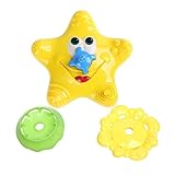 Dovewill 子供　ヒトデの形　電子おもちゃ　回転でき　喜びお風呂　全２色えらべ　贈り物 - 黄