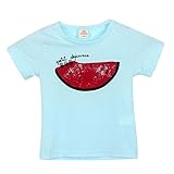 (プタス)Putars ベイビー服 子供服 Tシャツ 女の子 男の子 半袖 スイカ柄 可愛い オシャレ スポーツ 通園 運動会 旅行 記念日 プレゼント 2-7歳