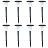 Pure Garden 82-9265 Solar Powered Black Accent Lights (Set of 8) [並行輸入品]