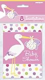 Baby Shower Invitations Pink by Unique Party