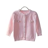 (ベビーゴー)babygo 子供服 カーディガン 女の子 子供服 女児 長袖 ニットセーター ベビー キッズ カジュアル カーディガン ピンク 80