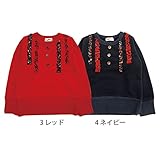 【SiShuNon/Kiccoly】チェック小花フリルトレーナー キッコリー チェック 小花 フラワーフリル トレーナー 130 3 レッド