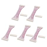 uxcell　接続ケーブル　ピンヘッダー　デュアルエンド　XH2.54　12ピン　メスコネクタ　10cm長　5個入り