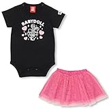 BABYDOLL(ベビードール) スカート付きガールズロンパース 子供服 女の子 ベビー 0707B 80cm ブラック
