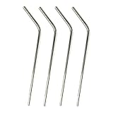 Voberry Reusable Eco-friendly Anti-rust Stainless Steel Drinking Straws Extra Large,4pcs/Pack by Vob