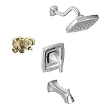 Moen KTSVO-M-T3693CR Voss 6-Inch Rain Shower and 7-15/16-Inch Spout, Chrome by Moen