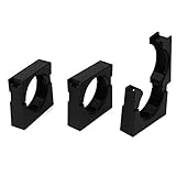 uxcell 段ボールコンジットクランプ　パイプクランプ　ホルダー　AD42.5 ブラック　3個入り