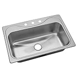 スターリング45987 – 3 Southhaven 33 " Single BasinドロップinステンレススチールバーシンクWi、 10.00 x 22.00 x 33.00 inches 459