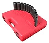 Sunex 2653 1/2-Inch Drive Deep Metric 6 Point Impact Socket Set, 14-Piece [並行輸入品]