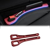 【2025年新型 隙間クッション】 適用 レクサスRX 20系RX200t/RX350/RX450h (2015年10月~现行) ～現行 隙間クッション 車用隙間クッション 車用 シート隙間埋め シート 隙間クッション 車用シート コンソール 隙間 クッション 小物入れ付き 落下防止 運転席+助手席 2本セット(Red)