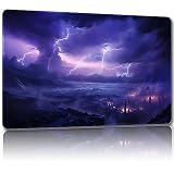 Malqiqi プレイマット MTG用 無料収納バッグ付き ゲームマット 24 x 14インチ カード用TCG ボードゲームマット マウスパッド デスクマット (マジックストーム-レギュラー)