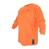 BLACK STALLION FR Cotton T-Shirt - Safety Orange Long Sleeve FTL6-ORA - XL by Revco Industries