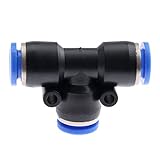 1本入り 空気圧 ティーコネクタ プッシュイン式 継手 水ホースチューブ T-ジャンクション エアー PE8 8mm