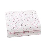 Auggie Crib Sheet, Flutter/Pink by Auggie [並行輸入品]
