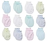 LUCKY LUCKY 男の子女の子の赤ちゃん用手袋 引っ掻き防止ミトン 綿100% 6ペアまたは12ペア 0-6 Months ゴールド jb00550312