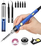 【100W手軽セット】強力の100W！ コード式 半田ごて はんだごて はんだごてセット 温度調節可(200～480℃) ハンダゴテ 電子作業 (100W手軽セット)