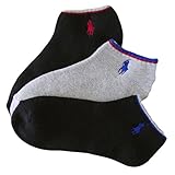 (ポロ ラルフローレン)POLO Ralph Lauren ソックス キッズ ボーイズ ３足セット ポニー 靴下 [並行輸入品] ブラック 8-9.5