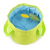 FASSYON おしゃれ ソフトバケツ バーベキュー 園芸用バケツ 防水 フィッシング アウトドア 洗車用 超軽量 釣り道具 折り畳みバケツ 10L (C5)