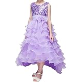 MIOIM チュチュスカート ドレス リボン Aライン スパンコール 女の子 ガールズ クリスマス 新年祝い パーティードレス 姫系ドレス ミニ丈 演奏会 発表会 3~8歳