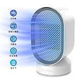 dodocool 扇風機 卓上 エアクーラー cool + hot 温風/自然風 スペースヒーター セラミックヒーター600w 小型 首振り