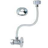 Brasscraft OCR19V120DLC 1/2-Inch Nom Comp by 7/8-Inch Ballcock by 12-Inch Toilet Connector, Chrome [