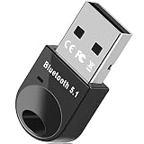 Bluetooth5.1技術 VAVIICLO Bluetooth 5.1 USBアダプタ 超小型 ブルートゥース子機 PC用/ナノサイズ/Ver5.1/ Bluetoothアダプタ 最大通信距離20m 無線 低遅延 apt-X EDR/LE対応(省電力) Windows 11/10/8.1/8/7(32/64bit) 対応 Mac非対応 日本語取扱説明書付き (ブラック)