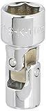 SK Hand Tool 43811 6 Point 1/4-Inch Drive Flex Socket, 11mm, Chrome by SK Hand Tool