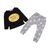 ノーブランド品 　赤ちゃん　コットン　長袖　子供服　Tシャツ　パンツ　衣装　2点セット　上下セット　秋冬向き　普段着　4サイズ選べる - 90