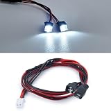 TRZX タミヤ1/14 RCトレーラートラックのアップグレードパーツ用RC LEDライトヘッドライトキット (ホワイト)