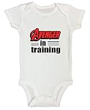 キッズトレーニングで面白い" Avenger "ボディスーツOnesiesシャツ – Funny Threadz Kids カラー: ホワイト