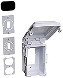 Thomas & Betts cknmw-ng 1-gang非金属while-in-use防水型水平/垂直コンセントカバーwith Waspガード、ホワイト