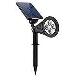 URPOWER ソーラー スポットライト led ホワイト (1本入)