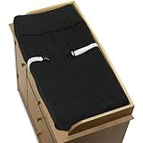 Sweet Jojo Designs Solid Black Minky Dot Baby Changing Pad Cover [並行輸入品]