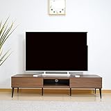 テレビ台 ローボード 幅150 完成品 国産 木製 おしゃれ シンプル 引出し付 テレビボード リビングボード TV台 TVボード ADOI-046-F (ブラウン)