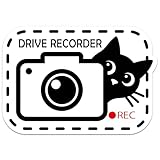 ドラレコ マグネット マグネットステッカー ドラレコステッカー ドライブレコーダー 車 あおり運転防止に 防犯 猫 パンダ おしゃれ かわいい 録画中